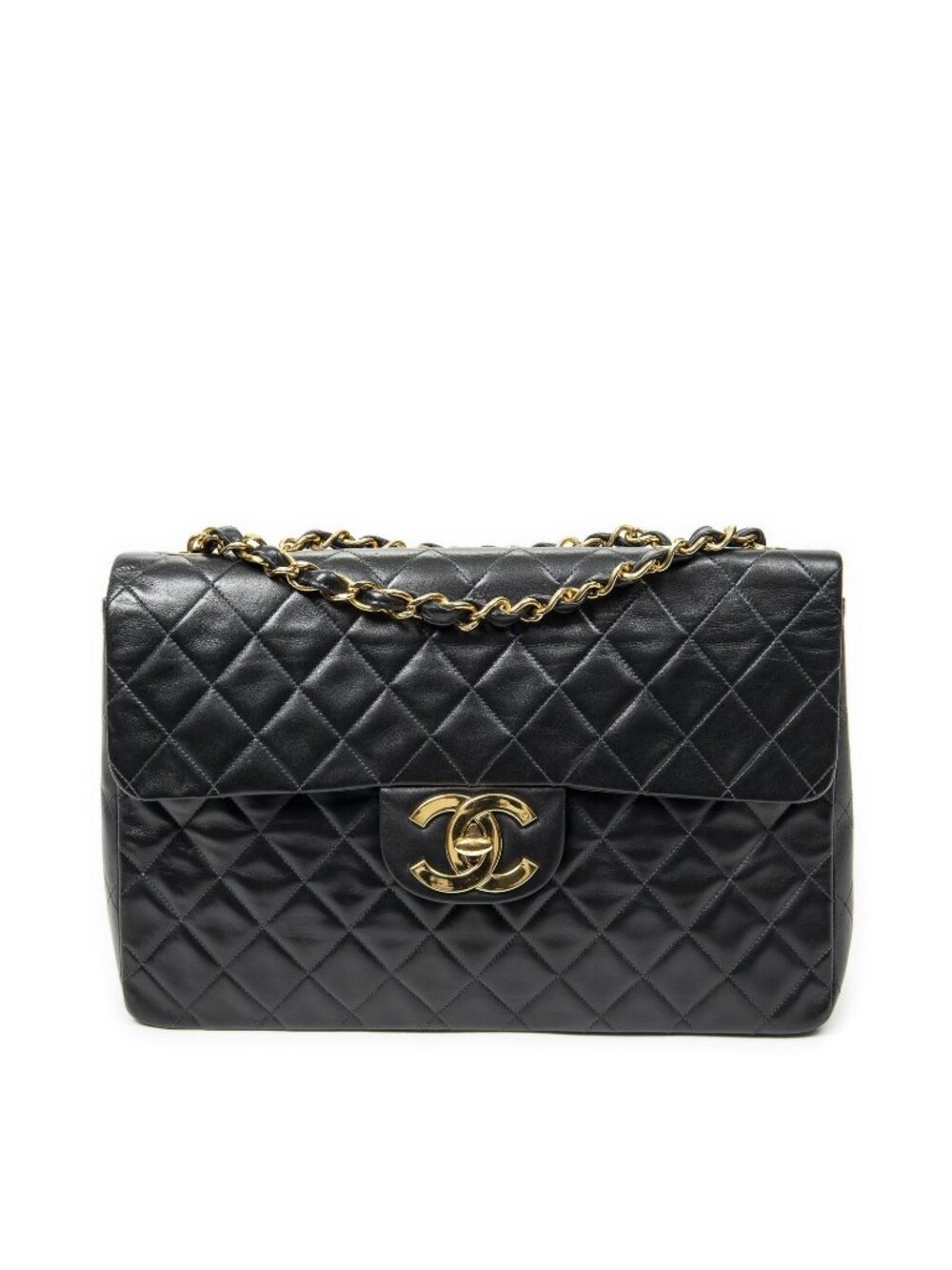 Chanel Maxi Jumbo XL Flap Black Quilted Lambskin Leather